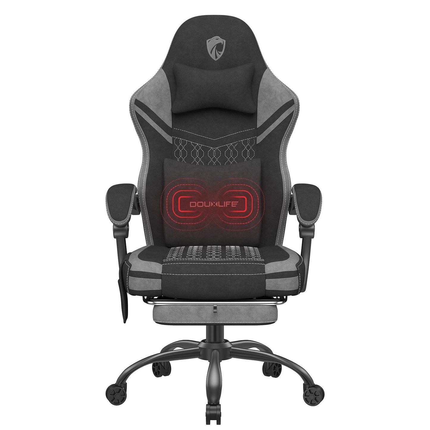 Douxlife GC-RC05 Fabric Gaming Chair Massage with Pocket Spring Widened Cushion