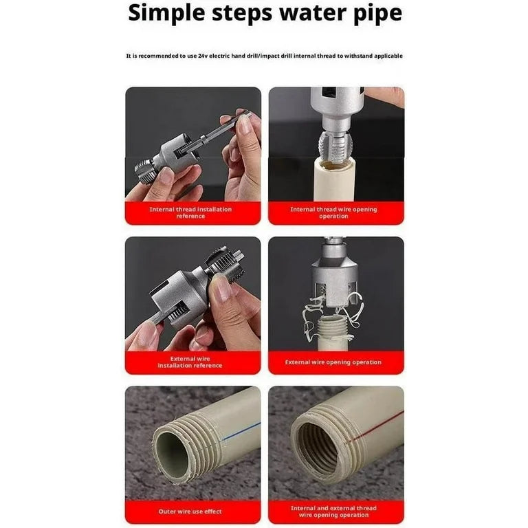 INTERNAL & EXTERNAL THREADING TOOL FOR WATER PIPES