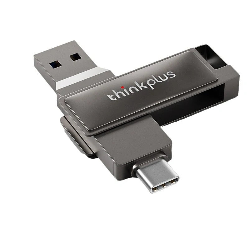 Lenovo Thinkplus MU233 USB3.2 Flash Drive High Speed Dual-interface Pendrive 32GB 64GB 128GB 256GB 512GB Mini Portable Memory U Disk - 32GB