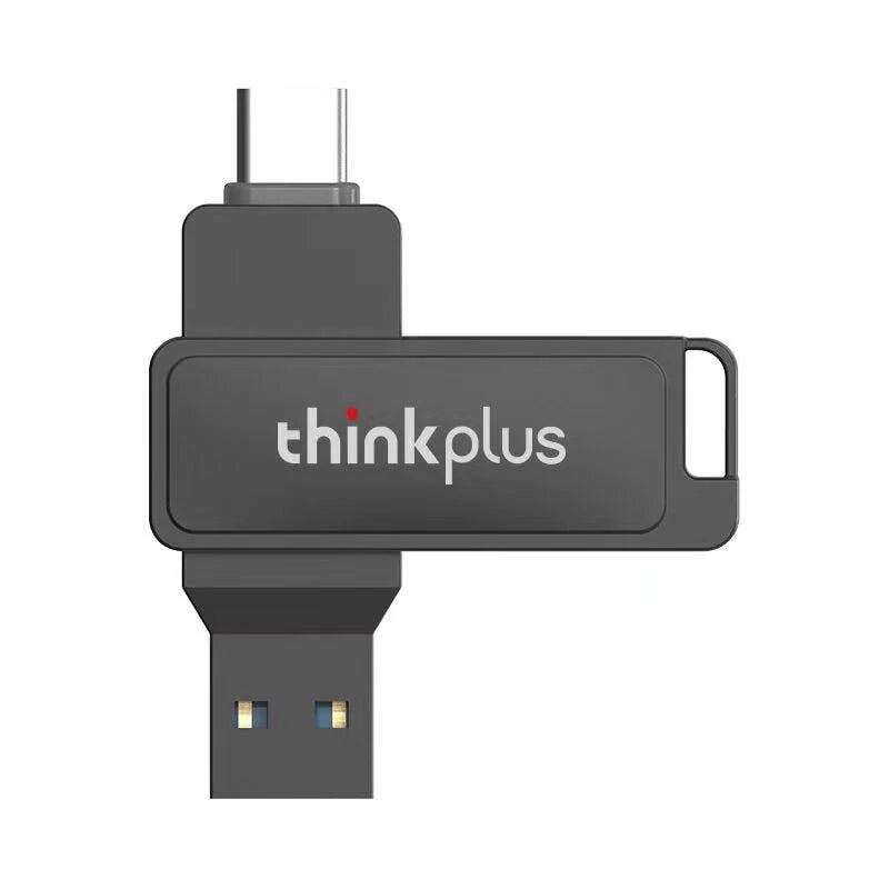 Lenovo Thinkplus MU233 USB3.2 Flash Drive High Speed Dual-interface Pendrive 32GB 64GB 128GB 256GB 512GB Mini Portable Memory U Disk - 32GB