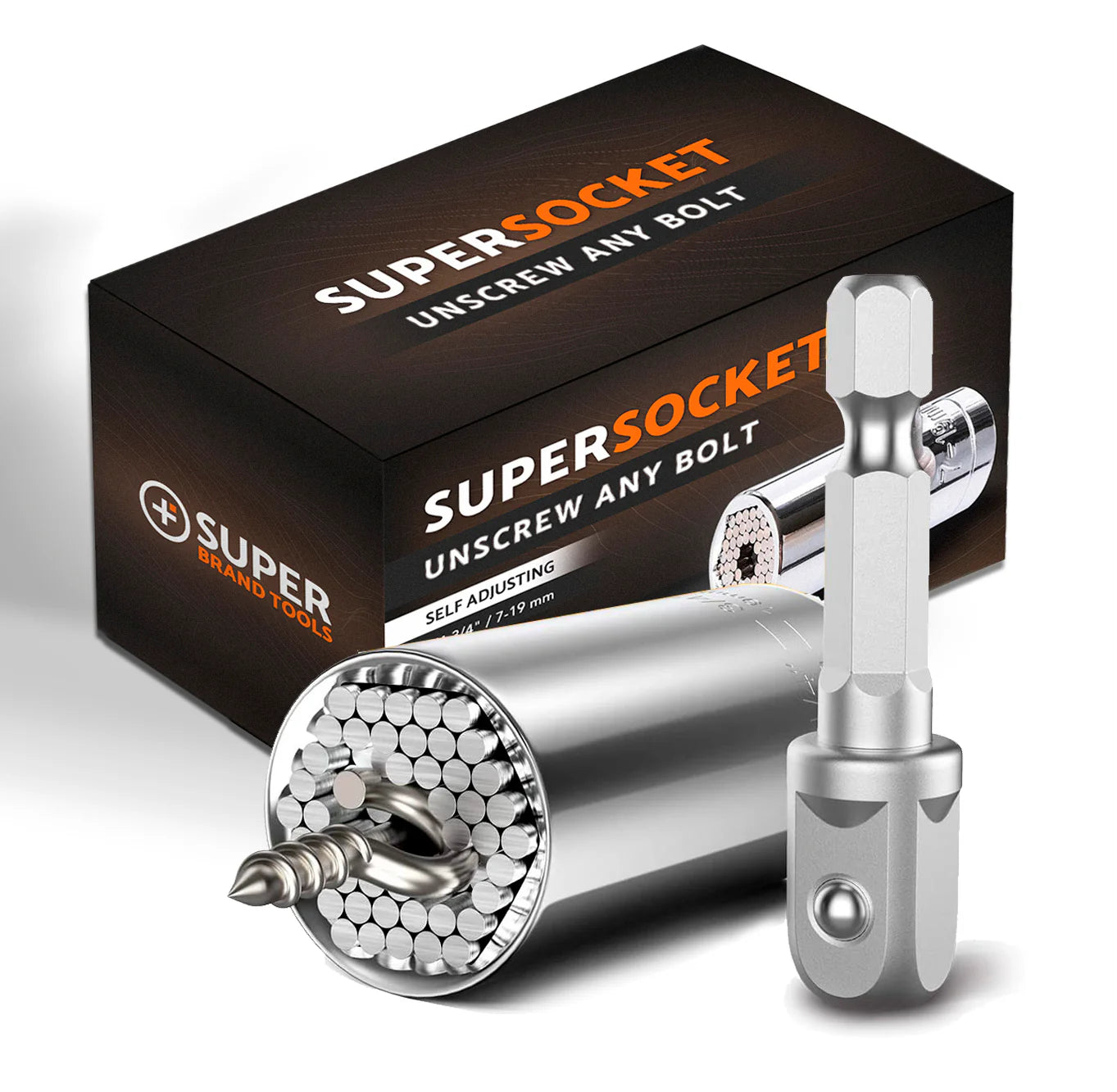 Universal Socket Tool, Super Socket Unscrew Any Bolt, Adjustable Socket Drill