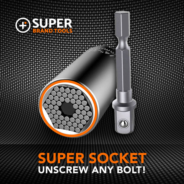 Universal Socket Tool, Super Socket Unscrew Any Bolt, Adjustable Socket Drill