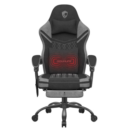 Douxlife GC-RC05 Fabric Gaming Chair Massage with Pocket Spring Widened Cushion