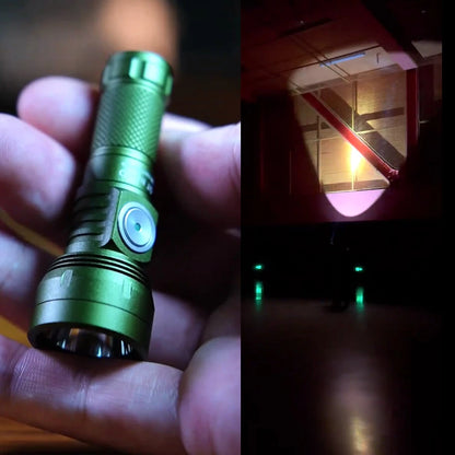 Lumintop GT NANO 3.0 400M EDC Thrower Flashlight with 10280 Battery, Mini Size 700LM High Power Output USB C Rechargeable Mini Torch Powerful Camping Lantern, 10750 Battery Optional - Black 10750 Extention Tube & Battery