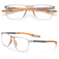 TR90 Reading Glasses Anti-blue Light High Definition Presbyopia Eyeglasses Men's Hyperopia Optical Eyewear Ultralight Sport Non-slip Eyeglasses Diopters To +3.5 - Orange +100