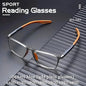 TR90 Reading Glasses Anti-blue Light High Definition Presbyopia Eyeglasses Men's Hyperopia Optical Eyewear Ultralight Sport Non-slip Eyeglasses Diopters To +3.5 - Orange +100
