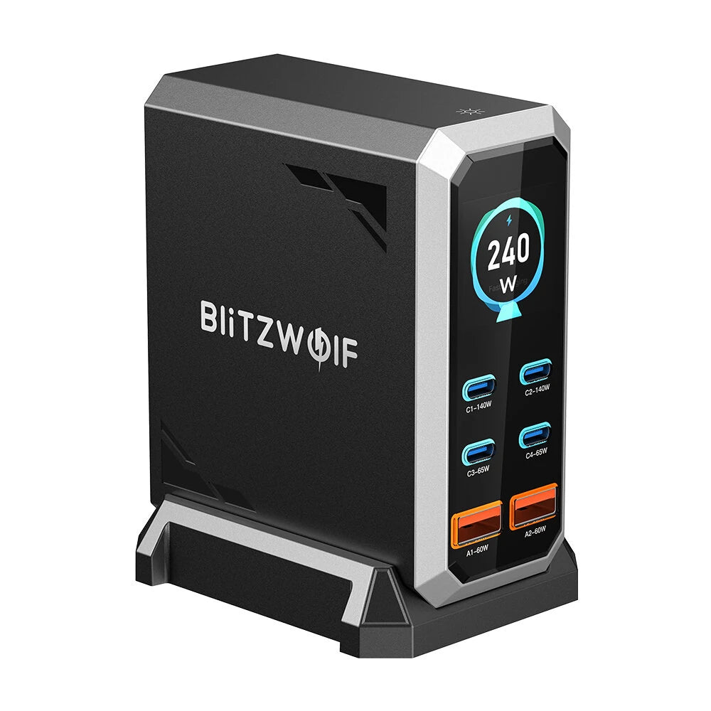 [GaN Tech] Blitzwolf® BW-S31 240W 6-Port USB PD Charger 4USB-C+2USB-A QC PD