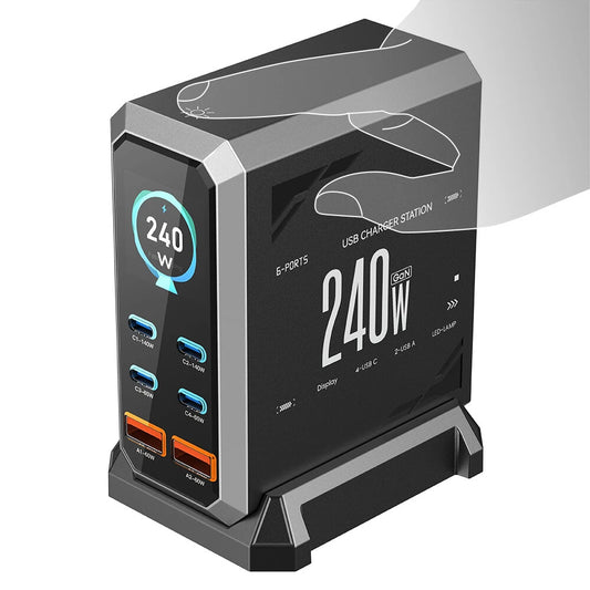 [GaN Tech] Blitzwolf® BW-S31 240W 6-Port USB PD Charger 4USB-C+2USB-A QC PD